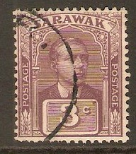 Sarawak 1918 3c Brown-purple. SG52.